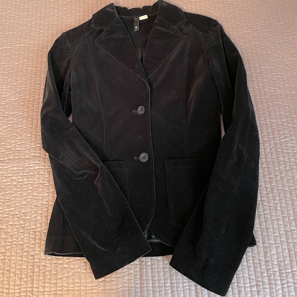 H&M Black Velvet Blazer Jacket